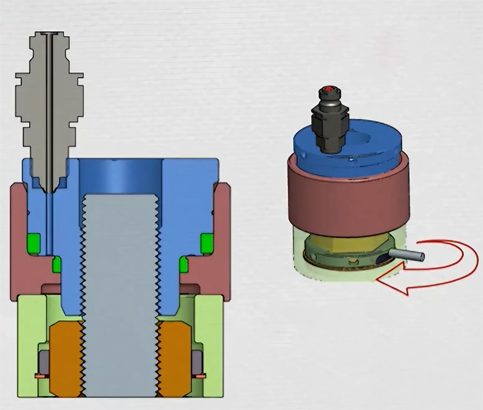 Internal working structure of Hydraulic bolt tensions